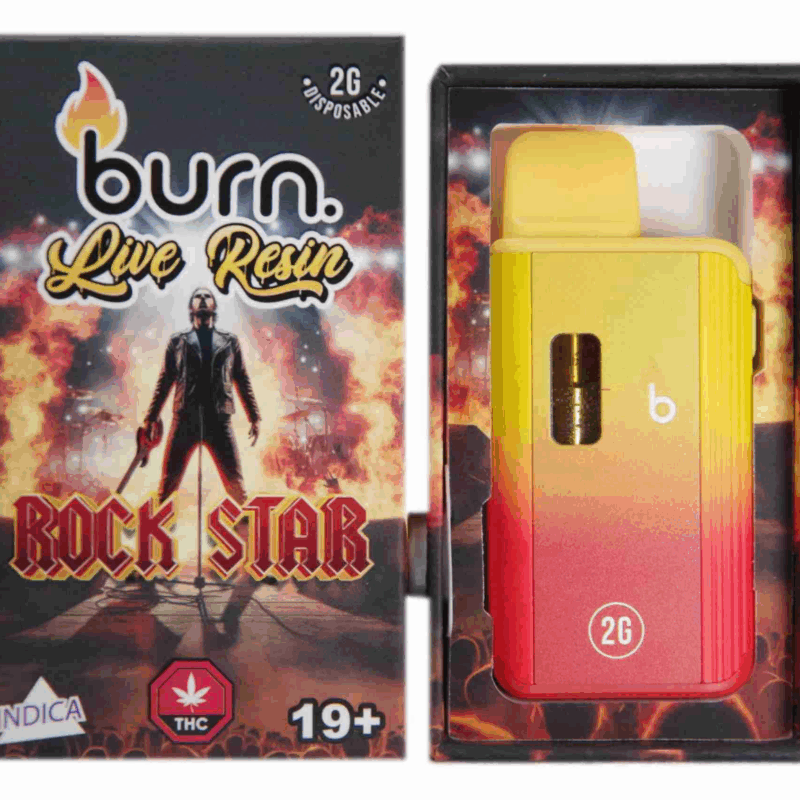 Burn Live Resin Vape (2g) - Rockstar (Indica)
