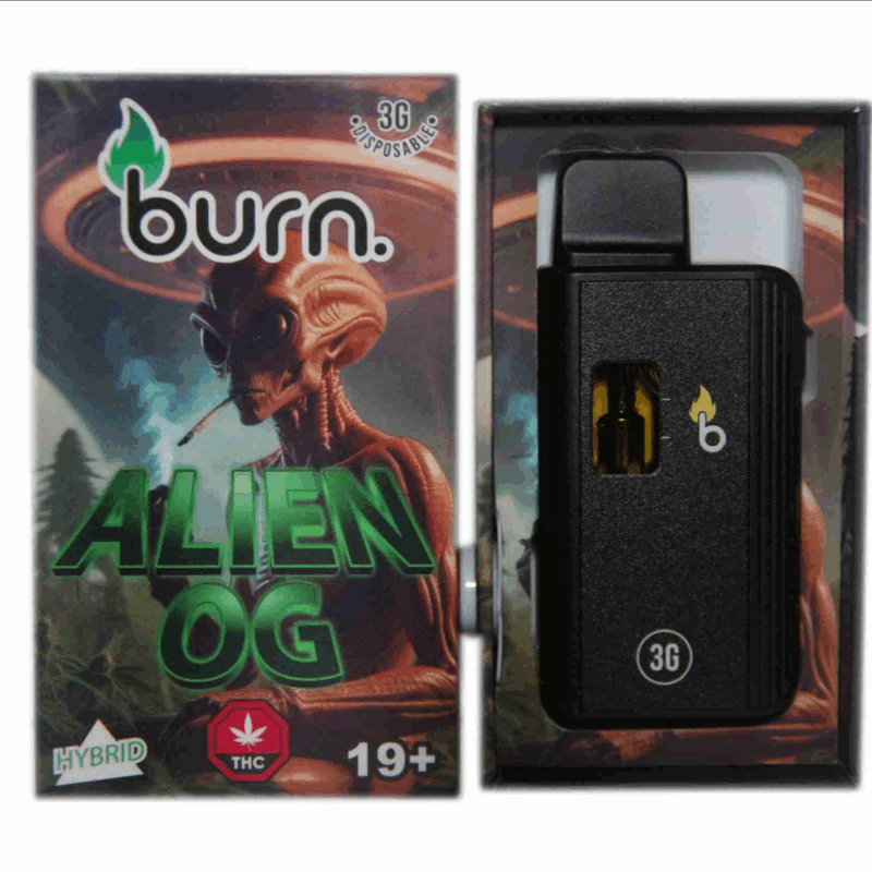 Burn Disposable Vape (3g) - Alien OG (Hybrid)