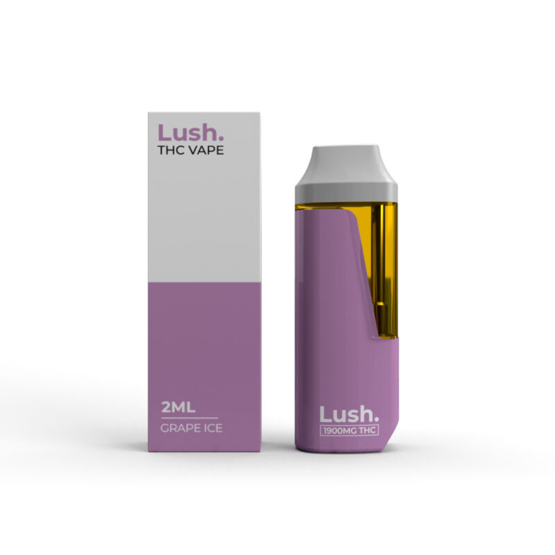 Lush - Discreet THC Disposable Vape (2 Grams) - Grape Ice (Hybrid)
